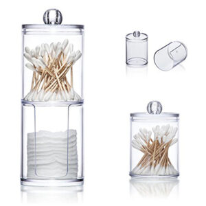 Multifunctional Round Qtip Storage Clear Makeup Organiser