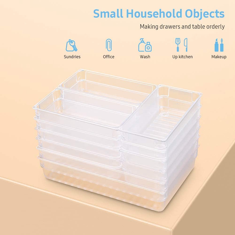 1130-3qghw1.jpg 25 PCS Clear Plastic Drawer Organizers Set - Image 3