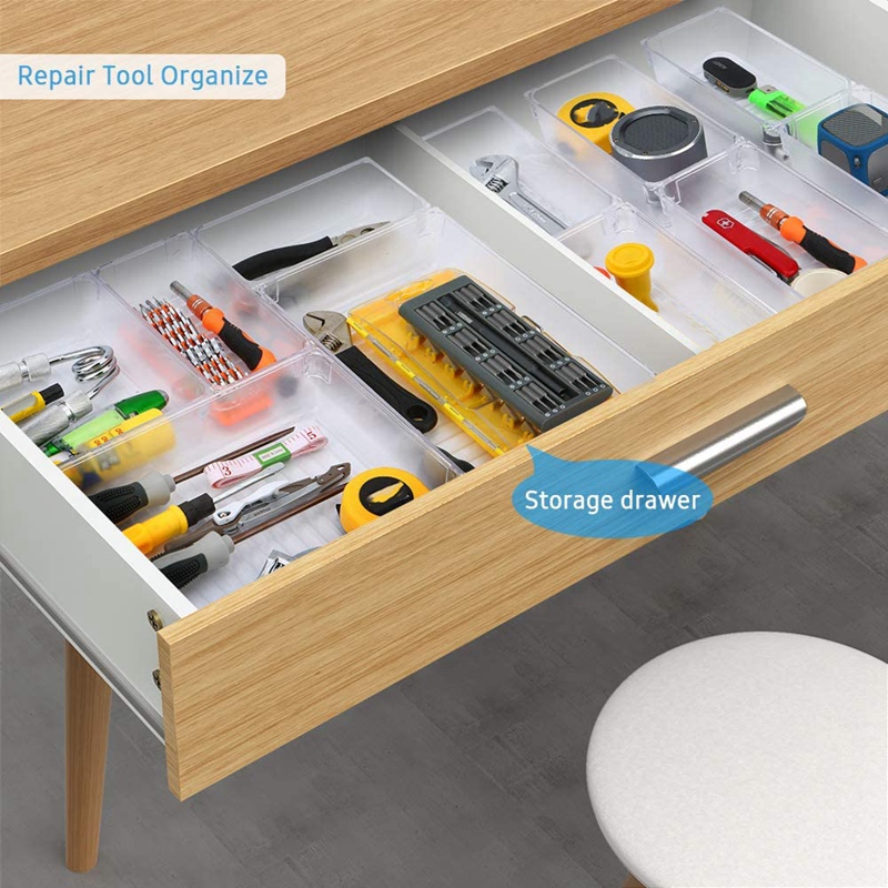 1130-oo4o63.jpg 25 PCS Clear Plastic Drawer Organizers Set - Image 6