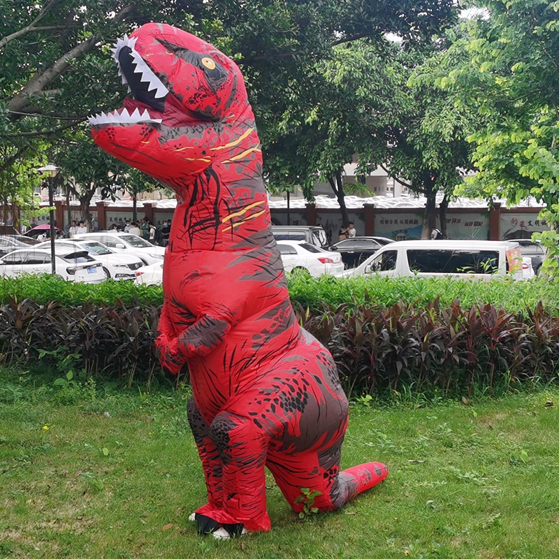1537-qkegku.jpg Inflatable Dinosaur Costume Jurassic Blow up Adults Kids Outfit Christmas - Image 4